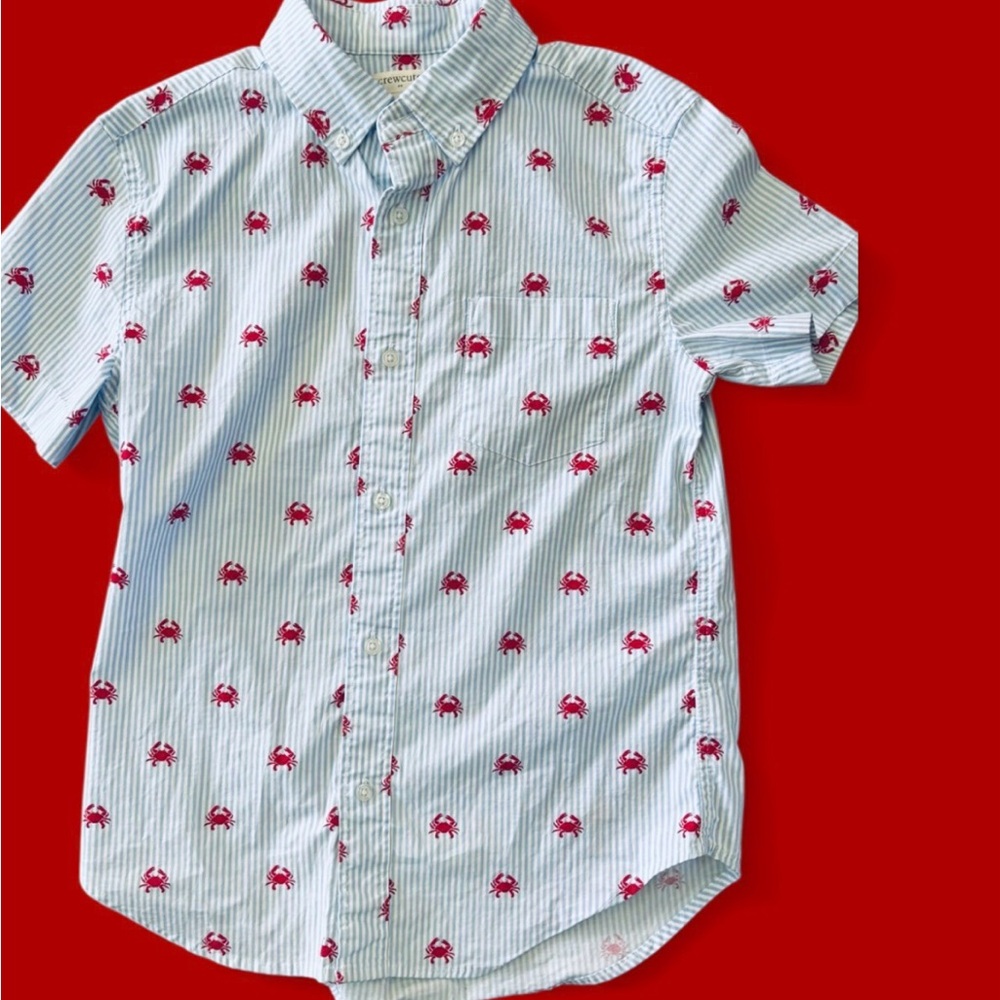 Crew cuts Button Down Boys Shirt Size 10
